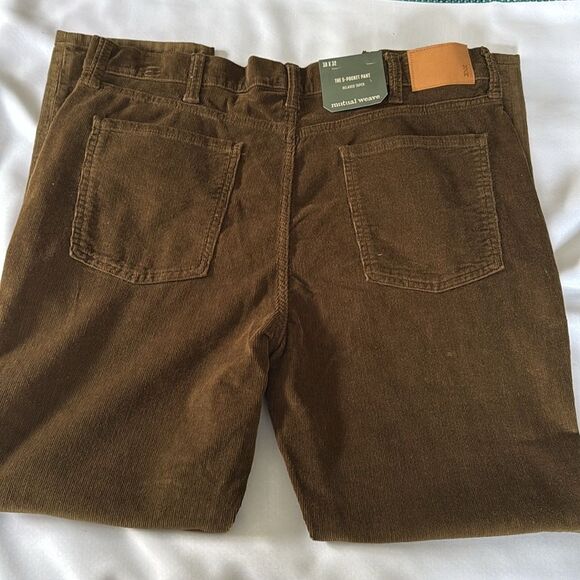Corduroy Pants Mens 38 32 Relaxed Taper Mutual Weave - Picture 4 of 4